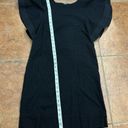 J.Crew  Shift Dress Black Swiss Dot Flutter Sleeve Lined Zip Up Boho size 0 Photo 11