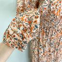 Old Navy Waist-Defined Puff-Sleeve Floral Smocked Midi Dress Photo 2