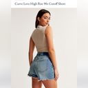 Abercrombie & Fitch Abercrombie Curve Love High Rise 90s Cutoff Denim Shorts Photo 4