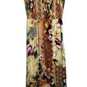 Boston Proper  Maxi Sundress Mixed Media Floral Print Sleeveless Smocked Brown XS Photo 0