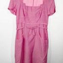 David Meister  Pink Short Sleeve Square Neck Sheath Dress Women's Size 6 Photo 0