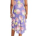 Betsey Johnson  Women’s Ruby Ruffled purple floral high low dress size 18 Photo 2