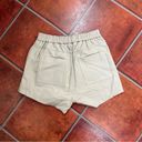 One Teaspoon NWT  Leather Runner Shorts in Off White Photo 6