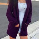 Love Tree Plum Popcorn Texture Cardigan  Photo 1