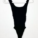 n:philanthropy  X REVOLVE NWT Black Ribbed Prince Tank Top Thong Bodysuit XS Photo 2