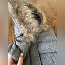 Banana Republic  Grey Faux Fur Trim Hooded Vest sz N0367 Photo 4