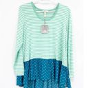 Matilda Jane  Striped + Dot Peplum Ruffle Tunic Top NEW Size S Photo 0