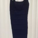 Sweet Storm  navy blue scaled dress Photo 3