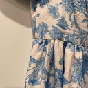 SheIn Blue Floral Babydoll Dress Photo 2