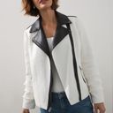 Chico's  Tweed And Faux Leather Moto Jacket Photo 2