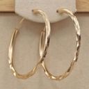 18K Gold Plated Gold Hoop Earrings for Women Photo 2