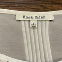 Black Rainn Short Sleeve Sheer Blouse White With Crochet Lace Detail Size Large Photo 9