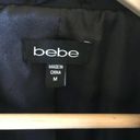 Bebe NEW  Pleated Sleeve DB Trench Coat Black Double Button Down Womens‎ Size M Photo 3