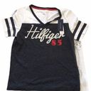 Tommy Hilfiger short sleeve logo blue white top M Size M Photo 0