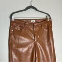 Tommy Hilfiger NWT Tommy Jeans  Brown Faux Leather Dickinson Pants Size 29 Photo 3