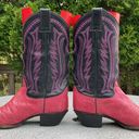 Justin Boots 8 B Vintage Justin Lizard Leather Two Tone Western Cowboy Boots Photo 5