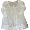 L Space White Cotton quarter sleeve Cover up Size XS Photo 7