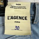 L'Agence L’agence Sada High Rise Cropped Slim Denim Jeans Raw Hem in Omaha Wash 30 NWT Photo 5