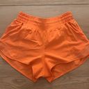 Lululemon Orange Hotty Hot Shorts 4 Inch Photo 0