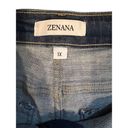 Zenana  Women's Plus Size 1X Blue Denim Cut-Off Shorts Casual Photo 2