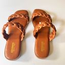 Cushionare Cushionaire Women's Double Braided Cognac Brown  Strap Low Heel  Sandals Sz 8 Photo 6