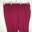 Dress Barn  Womens Plus Size 26W Pants Maroon Red Pull On Stretch Career Wear 839 Photo 3