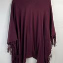 Chico's  One Size Lace Up Fringed Poncho In Monrovia Western Tasseled  Pullover Photo 6