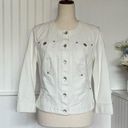 Calvin Klein Classic  White Denim Jacket Photo 0