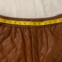 idem Ditto Higher Class Faux Leather Quilted Shorts Caramel Brown size M Photo 5