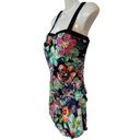 Maxine of Hollywood MAXINE Painted Petals Bandeau Sarong One Piece Swimsuit Size 14 Pink/Multicolor Photo 2