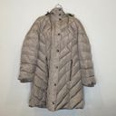 London Fog  Collection Parka Hooded Zipper Snaps Puffer Jacket Down Sz PXL Photo 0