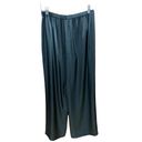 St. John  Caviar Black Silky Wide-Leg Trouser Pants Size 4 Photo 4