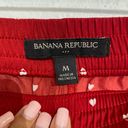 Banana Republic  Red Heart Pajama Pants Sz M Photo 5