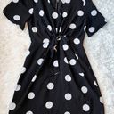 Lush Clothing Lush Black & White Tie Front Mini Dress Photo 1