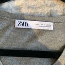 ZARA grey v neck cardigan Photo 2