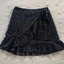 Relipop Black And White Polka Dot Wrap Skirt Photo 0