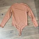 Abercrombie & Fitch  Women's Tan Square Neck Long Sleeve Body Suits Size Medium Photo 3