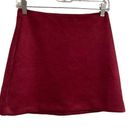 Pink Lily  faux suede a-line mini skirt women’s small maroon​ Photo 0