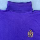 Ralph Lauren Vintage 90s  Crown Crest Purple Turtleneck Long Sleeve T-shirt Photo 3