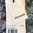 Zadig & Voltaire NWT  Betty Mousseline Dress in Jaune Photo 14