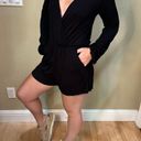 Wet Seal  Low Cut V Neck Long Sleeve Knit Romper - size XS Photo 5