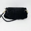 Anthropologie Black Suede Small Convertible crossbody clutch chain purse bag Photo 10