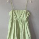 American Eagle Green Poplin Bubble Mini Dress Photo 2