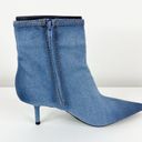 ZARA NWT  Denim Y2K Pointed Toe Ankle Zip Boots 7.5 Blue Photo 5