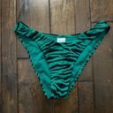 Xhileration Green Zebra Bikini Bottom Size M Photo 3