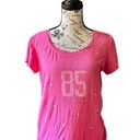 Tommy Hilfiger  womens pink crewneck pullover semi sheer t shirt classic casual S Photo 0