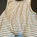 Poof Beautiful black And White Striped Tank With Open Back  Photo 2