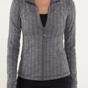 Lululemon SZ 8  FORME JACKET *CUFFINS in Ziggy Angel Wing (gray & White) EUC Photo 0