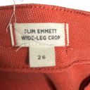 Madewell  Slim Emmett Wide Leg Crop Pants Orange High Rise Stretch Womens Size 26 Photo 6