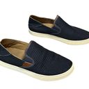 Olukai  Pehuea Shoes Womens Size 8.5 Navy Blue Mesh Drop In Heel Classic Slip On Photo 3